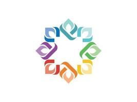 Flower Colorful Abstract Design Free vector