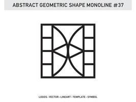 Geometrical Frames Abstract Polygonal Shapes Elegant Borders Element Symbols Free Vector