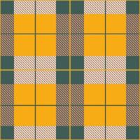 Checkered plaid seamless pattern. Mustard colored Scottish bedspread design. Tweed pattern. Vector. vector