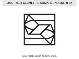 Monoline Lineart Geometric Abstract Shape Tile Vector Free