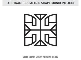 Abstract Monoline Geometric Design Vector Free