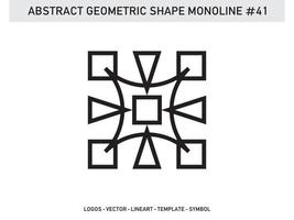 Geometric Line Outline Monoline Linear for Design Tile Free vector