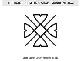 Modern Abstract Geometric Monoline Shape Vector Free