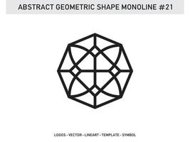 Monoline Lineart Geometric Abstract Shape Tile Vector Free