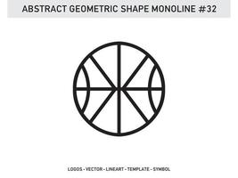 vector de diseño geométrico abstracto monoline gratis