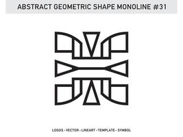 resumen monoline lineart diseño geométrico vector gratis