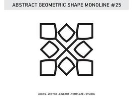 Monoline Lineart Geometric Abstract Shape Tile Vector Free