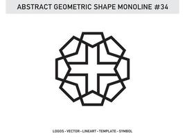 Abstract Monoline Lineart Geometric vector