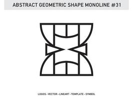 resumen monoline lineart diseño geométrico vector gratis