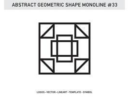 Abstract Monoline Lineart Geometric vector