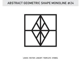 Monoline Geometric Abstract Shape Tile Design Vector Free