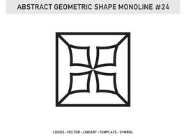 Monoline Lineart Geometric Abstract Shape Tile Vector Free