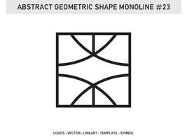 Monoline Lineart Geometric Abstract Shape Tile Vector Free