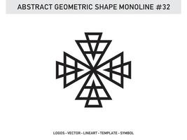 vector de diseño geométrico abstracto monoline gratis