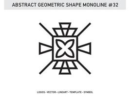 Abstract Monoline Geometric Design Vector Free