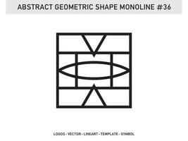 vector de diseño de logotipo lineal monoline minimalista y moderno gratis