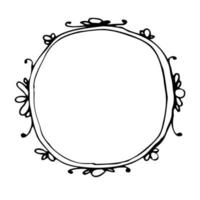 doodle hand drawn simple frame vector