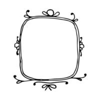 doodle hand drawn simple frame vector