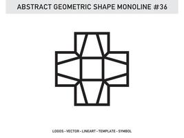 vector de diseño de logotipo lineal monoline minimalista y moderno gratis