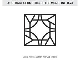 Modern Abstract Geometric Monoline Shape Vector Free