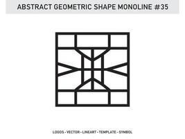 Linear Geometric Monoline Design Logos Free vector