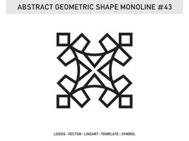 Modern Abstract Geometric Monoline Shape Vector Free