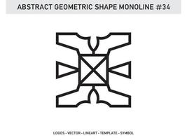 abstracto monoline lineart geométrico vector