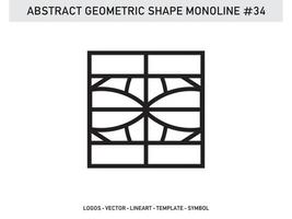 Linear Geometric Monoline Design Logos Free vector