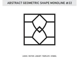 Monoline Lineart Geometric Abstract Shape Tile Vector Free