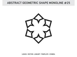 Monoline Lineart Geometric Abstract Shape Tile Vector Free