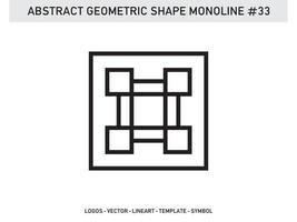 Abstract Monoline Lineart Geometric vector