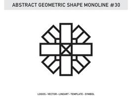 vector de diseño de forma de lineart monoline geométrico