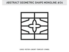 Abstract Monoline Lineart Geometric vector