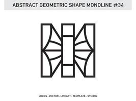 Abstract Monoline Lineart Geometric vector