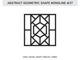 Geometrical Frames Abstract Polygonal Shapes Elegant Borders Element Symbols Free Vector