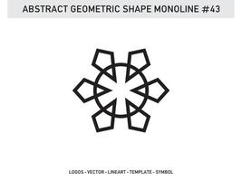 Modern Abstract Geometric Monoline Shape Vector Free