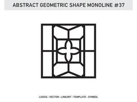 vector de diseño de logotipo lineal monoline minimalista y moderno gratis