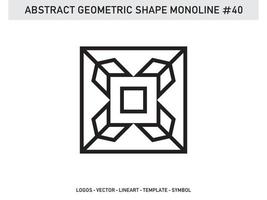 Abstract Geometric Monoline Line Outline Design Tile Free vector