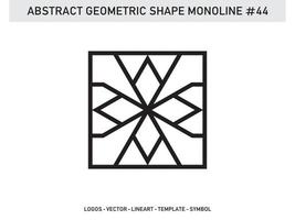 Modern Abstract Geometric Monoline Shape Vector Free