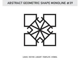 Geometrical Abstract Polygonal Shapes Elegant Borders Frame Element Symbols Free Vector