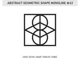 Modern Abstract Geometric Monoline Shape Vector Free