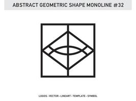 Abstract Monoline Geometric Design Vector Free