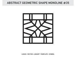 Linear Geometric Monoline Design Logos Free vector