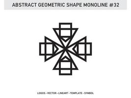 Abstract Monoline Geometric Design Vector Free