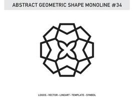 Abstract Monoline Lineart Geometric vector
