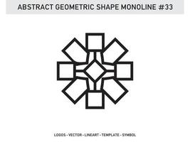 Abstract Monoline Geometric Design Vector Free