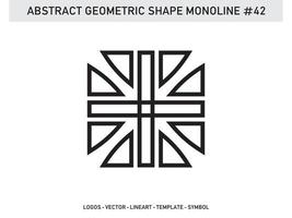 Geometric Line Outline Monoline Linear for Design Tile Free vector