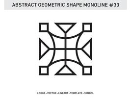 Abstract Monoline Lineart Geometric vector