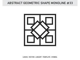 Abstract Monoline Lineart Geometric vector