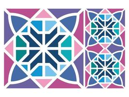 Pattern Seamless Colorful Geometric Design Tile Free vector